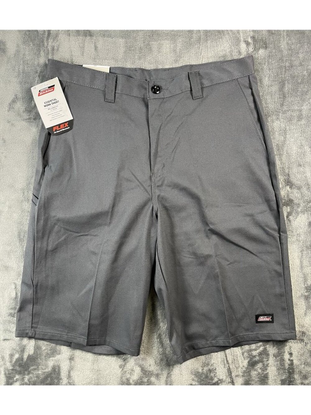 Dickies Essential Work Shorts Men's Size 34 Gray Flex Relaxed Fit 13" Inseam NEW